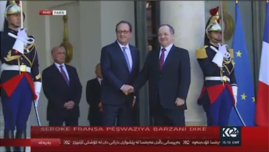 Mesut Barzani Elisse Sarayı’nda!